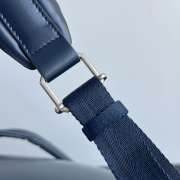 Uubags Bottega Veneta Suede Leather Intrecciato Backpack In Navy Blue 46x30x14cm - 6