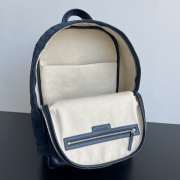 Uubags Bottega Veneta Suede Leather Intrecciato Backpack In Navy Blue 46x30x14cm - 3