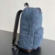 Uubags Bottega Veneta Suede Leather Intrecciato Backpack In Navy Blue/fondant 46x30x14cm - 5