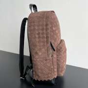 Uubags Bottega Veneta Suede Leather Intrecciato Backpack In Brown 46x30x14cm - 2