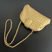 Uubags Bottega Veneta Small Lauren 1980 Intrecciato Leather Clutch In Metallic Gold 27x15x8cm - 5