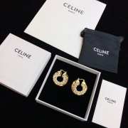 Uubags Celine textured gold hoop earrings - 5