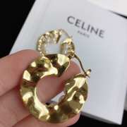 Uubags Celine textured gold hoop earrings - 4