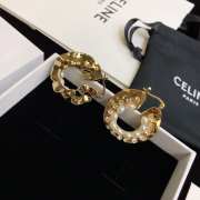 Uubags Celine textured gold hoop earrings - 3