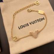Uubags Louis Vuitton V Pearl Gold Chain Bracelet - 6