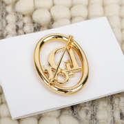 Uubags Dior Oblique Brooch Gold-Finish Metal and Crystals - 3