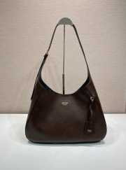 Uubags Prada 1BC299 Boogie large leather bag in cocoa brown 40x24.5x9cm - 1