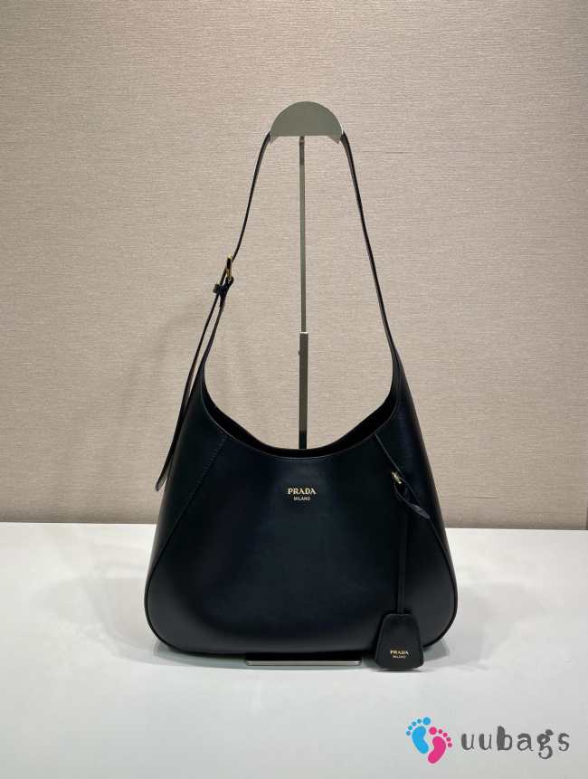 Uubags Prada 1BC300 Boogie medium leather bag in black 33x22x8cm - 1