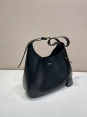 Uubags Prada 1BC300 Boogie medium leather bag in black 33x22x8cm - 6