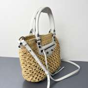 Uubags Balenciaga Le City Basket Small Bag In Natural/optic White 28x22x11cm - 6