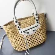 Uubags Balenciaga Le City Basket Small Bag In Natural/optic White 28x22x11cm - 4