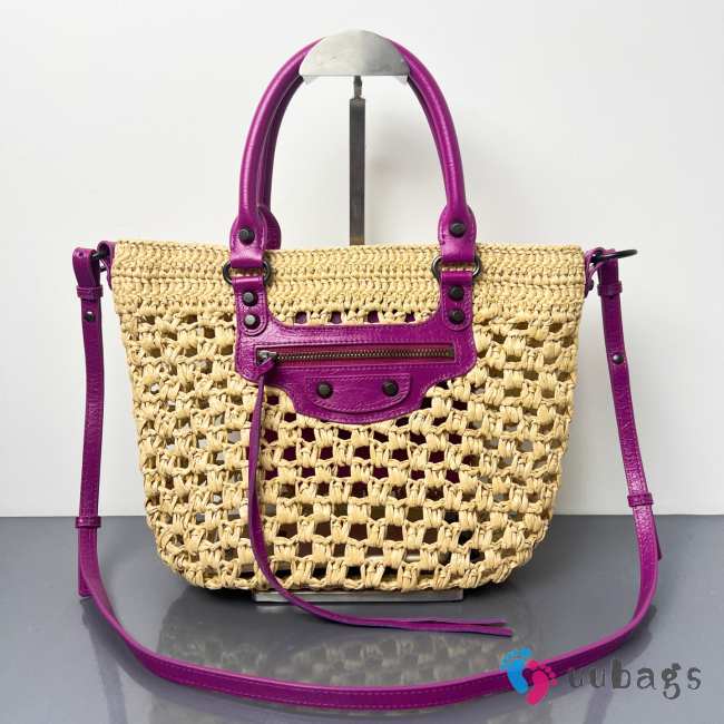 Uubags Balenciaga Le City Basket Small Bag In Beige/Azalea 28x22x11cm - 1