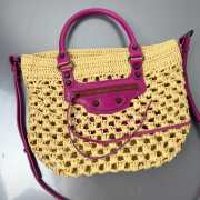 Uubags Balenciaga Le City Basket Small Bag In Beige/Azalea 28x22x11cm - 6