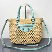Uubags Balenciaga Le City Basket Small Bag In Beige/Mineral Green 28x22x11cm - 1