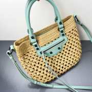Uubags Balenciaga Le City Basket Small Bag In Beige/Mineral Green 28x22x11cm - 6