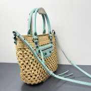 Uubags Balenciaga Le City Basket Small Bag In Beige/Mineral Green 28x22x11cm - 5