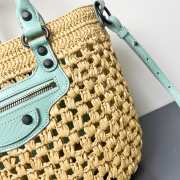 Uubags Balenciaga Le City Basket Small Bag In Beige/Mineral Green 28x22x11cm - 4