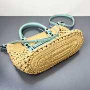 Uubags Balenciaga Le City Basket Small Bag In Beige/Mineral Green 28x22x11cm - 3