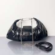 Uubags Balenciaga Pamela Large Bag In Black Arena Lambskin, Shiny Silver Hardware 41x8x23cm - 6