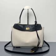 Uubags Balenciaga Rodeo handbag small in beige/black lambskin, aged-gold hardware 27x20x10cm  - 1