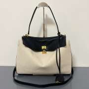Uubags Balenciaga Rodeo handbag medium in beige/black lambskin, aged-gold hardware 35x23x11cm - 4