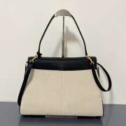 Uubags Balenciaga Rodeo handbag medium in beige/black lambskin, aged-gold hardware 35x23x11cm - 3
