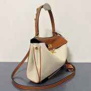Uubags Balenciaga Rodeo handbag small in natural beige linen canvas and tan cowboy lambskin, aged-gold hardware 27x20x10cm - 5