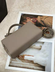 Uubags Loro Piana Extra Bag L23 Alpaca, Virgin Wool In Cream White/Mild Brown/Shine Gold/Dove/Sun Gold 23x12x7cm - 2