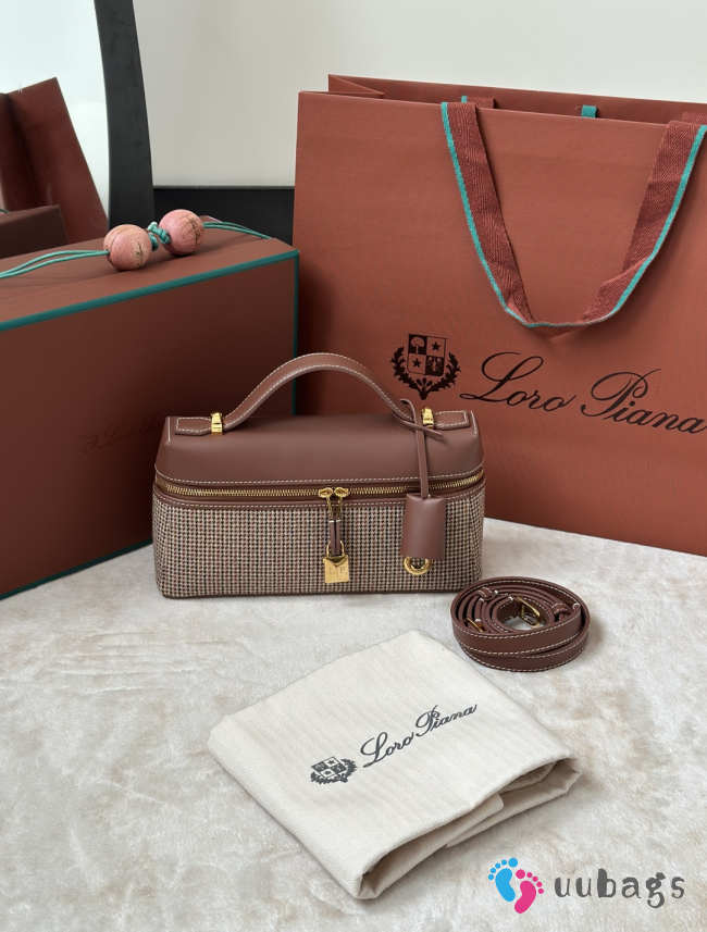Uubags Loro Piana Extra Bag L23 Oak/Red/White/Dark Brown/Brown Tan/Sun Gold 23x12x7cm - 1