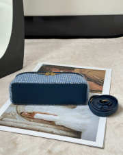 Uubags Loro Piana Extra Pocket L19 Virgin Wool, Silk, Linen In Woven Blue/Ocean Heart/Sun Gold 19x11.5x7cm - 6