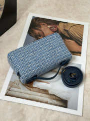 Uubags Loro Piana Extra Pocket L19 Virgin Wool, Silk, Linen In Woven Blue/Ocean Heart/Sun Gold 19x11.5x7cm - 4