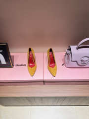 Uubags Valentino Suede Pumps In Mustard 10cm - 3