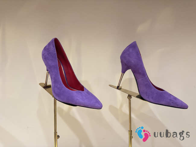Uubags Valentino Suede Pumps In Purple 10cm - 1