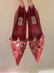Uubags Valentino Studdy Kidskin Pumps 10cm Red - 1