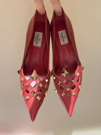 Uubags Valentino Studdy Kidskin Pumps 10cm Red