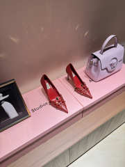 Uubags Valentino Studdy Kidskin Pumps 10cm Red - 4