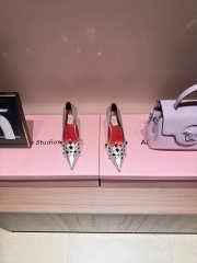 Uubags Valentino Studdy Kidskin Pumps 10cm Laminated Nappa Leather Silver - 4