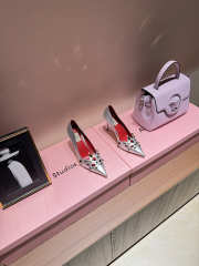 Uubags Valentino Studdy Kidskin Pumps 10cm Laminated Nappa Leather Silver - 3