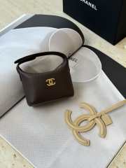 Uubags Chanel Mini Bag Charm Coco Beach In Dark Brown 11x11x4cm - 5