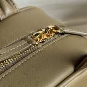 Uubags Chanel Medium Bowling Bag Calfskin & Silver-plated Metal Beige 20.5x11.5x9cm - 2