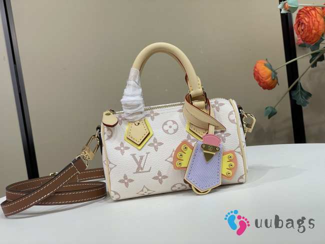Uubags Louis Vuitton M29781 Nano Speedy Monogram Dune Coated Canvas 16x12.5x10cm - 1