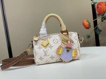 Uubags Louis Vuitton M29781 Nano Speedy Monogram Dune Coated Canvas 16x12.5x10cm