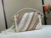 Uubags Louis Vuitton M29666 Side Trunk MM Bag Quartz Calf Leather And Coated Canvas 23.5x16x8.5cm - 6