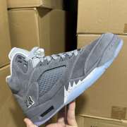Uubags Air Jordan 5 Retro 'Wolf Grey' Older Kids' Shoes - 1