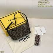Uubags Fendi vanity pouch small FF Zucca jacquard fabric bag 21x10x11cm - 2