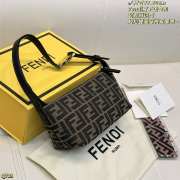 Uubags Fendi vanity pouch small FF Zucca jacquard fabric bag 21x10x11cm - 5