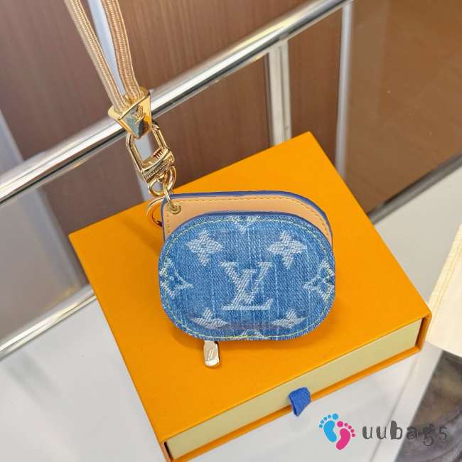 Uubags Louis Vuitton M03294 Tune Key Holder And Bag Charm Denim Blue 8x6.5x3.5cm - 1