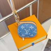 Uubags Louis Vuitton M03294 Tune Key Holder And Bag Charm Denim Blue 8x6.5x3.5cm - 1