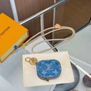 Uubags Louis Vuitton M03294 Tune Key Holder And Bag Charm Denim Blue 8x6.5x3.5cm - 6