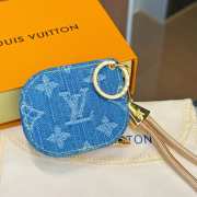 Uubags Louis Vuitton M03294 Tune Key Holder And Bag Charm Denim Blue 8x6.5x3.5cm - 3